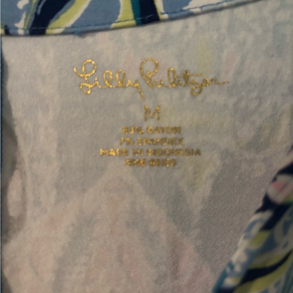 Lilly Pulitzer Blue Patterned Short Sleeve Sophiletta Dress - Picture 3 of 4